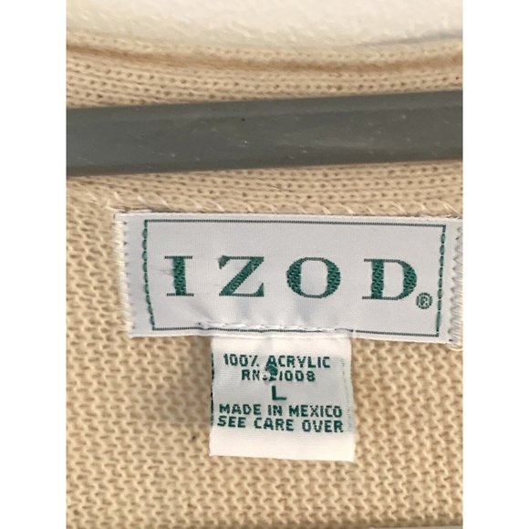 Vintage Men’s L cardigan Izod Preppy Collegiate Grandpa Okd Money sweater - Picture 4 of 8